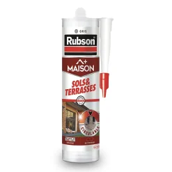 Mastic silicone gris sols et terrasses - cartouche de 280 ml Rubson