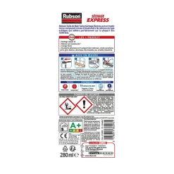 Mastic silicone transparent salle de bain saine séchage express 280 ml Rubson