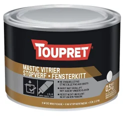 Mastic vitrier blanc Toupret pot 0,5 kg