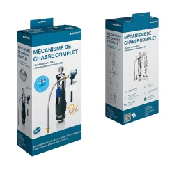 Mécanisme de chasse double débit avec robinet flotteur 3/8" à alimentation universelle Geberit