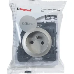 Mécanisme de prise de courant avec terre Legrand Céliane 16A titane