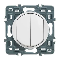Mécanisme double poussoir Legrand Céliane 6A blanc