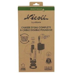 Mécanisme double volume à câble et robinet flotteur - NICOLL