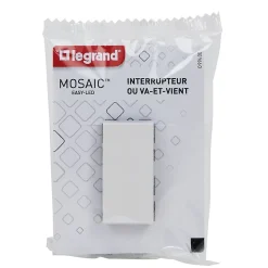 Mécanisme interrupteur va-et-vient Legrand Mosaïc blanc