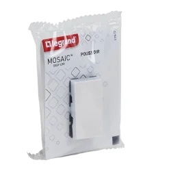 Mécanisme poussoir Legrand Mosaïc blanc