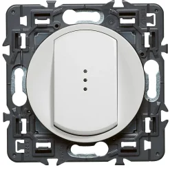 Mécanisme poussoir lumineux Legrand Céliane 6A blanc