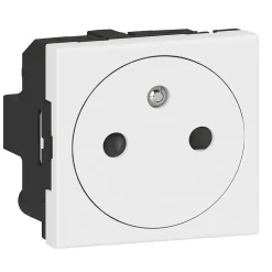 Mécanisme prise 2pôles+terre affleurante 2 modules Legrand Mosaïc