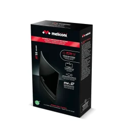 Meliconi - Antenne TV amplifiée d'intérieur AT55 BLACK R1 USB - Portée 30kms - Signaux numériques DVBT/DVBT2 - Filtres 4G 5G