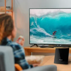 Meliconi - Antenne TV amplifiée d'intérieur AT52 R1 USB - Portée 30 kms - Signaux numériques DVBT/DVBT2 - Filtres 4G 5G