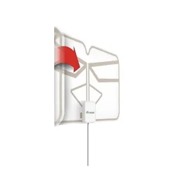 Meliconi - Antenne TV d'intérieur FLEXI - Signaux numériques DVBT/DVBT2 - Filtres 4G 5G - Enroulable et facile à transporter