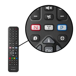 Meliconi - Télécommande de remplacement TLC EVO.4 pour TV Philips - 100% fonctions d'origine - Accès direct Netflix, Youtube, Prim