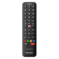 Meliconi - Télécommande universelle CONTROL TV+ pour une TV - 100% fonctions d'origine - Accès direct Netflix - programmation simp