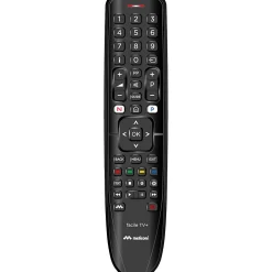 Meliconi - Télécommande universelle FACILE TV+ - 100% fonctions d'origine - Corps en gomme antichoc - Accès direct Netflix et Prim