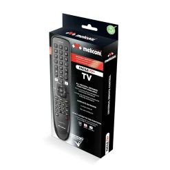 Meliconi - Télécommande universelle FACILE TV+ - 100% fonctions d'origine - Corps en gomme antichoc - Accès direct Netflix et Prim