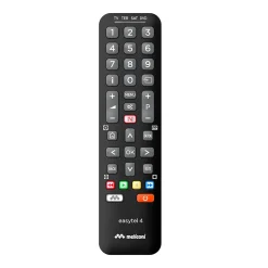 Meliconi - Télécommande universelle EASYTEL 4 pour 4 appareils TV, SAT, TNT, DVD, BOX - 100% fonctions d'origine - Touche Netflix