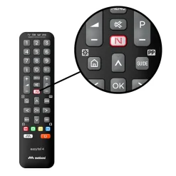 Meliconi - Télécommande universelle EASYTEL 4 pour 4 appareils TV, SAT, TNT, DVD, BOX - 100% fonctions d'origine - Touche Netflix