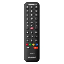 Meliconi - Télécommande universelle CONTROL 2+ pour 1 TV et 1 décodeur TNT ou SAT - 100% fonctions d'origine - Accès direct Netfli