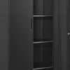 Meuble de Rangement Bureau, en Acier, Placard, avec 5 Étagères, Doubles Portes, Serrure, Armoire à Outils, Étagères Réglables