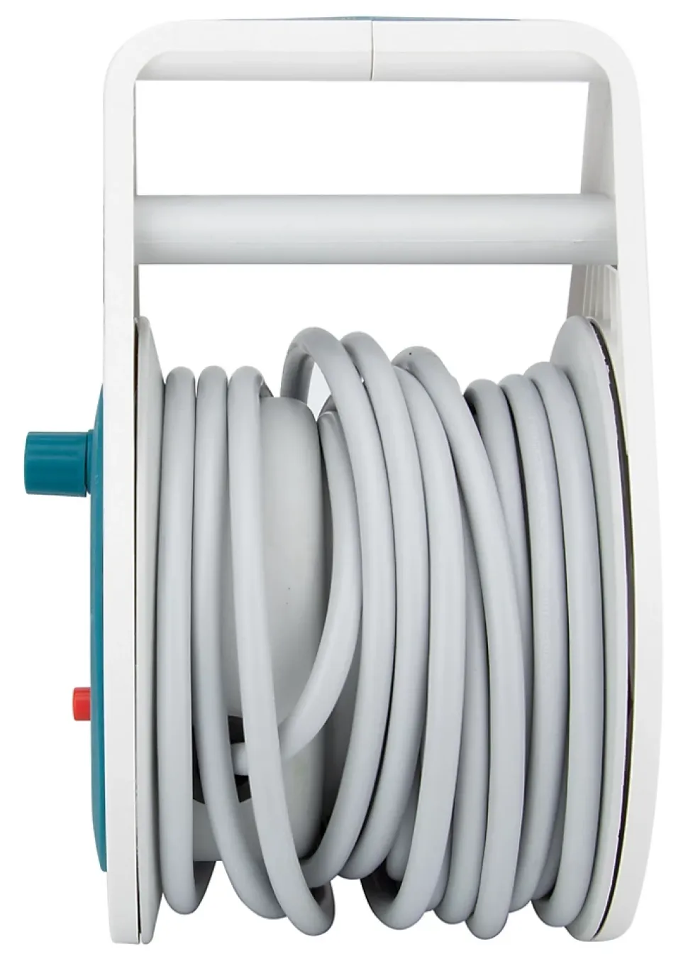 Mini enrouleur 2 prises P+T + 2 USB - 7m - Bleu - Zenitech