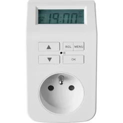 Minuterie digitale intérieure à programmation hebdomadaire blanc