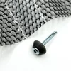 MK PC DIAMONDS vis galvanisées M5 x 40 mm pour métal avec rondelle d'étanchéité grise, pour revêtement en polycarbonate, 50 pièces
