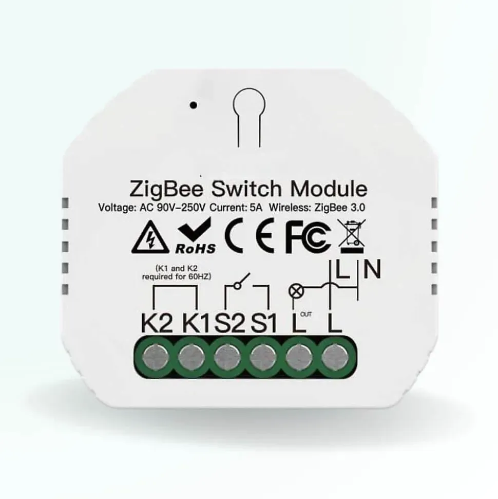 Module interrupteur connecté 5a - zigbee - sans neutre