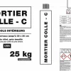 Mortier colle C pour sols intérieurs gris 25 kg