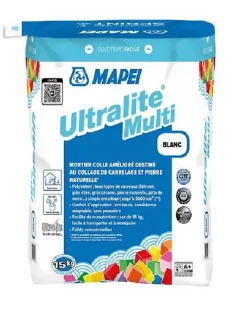 Mortier colle ULTRALITE MULTI - Gris - sac de 15kg