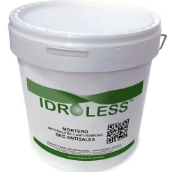 Mortier sec anti-sel (5 kg). Crée une couche isolante sur le mur qui empêche l'apparition de taches de sel causées par l'humidité