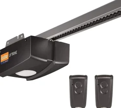 Moteur 500 N 433 MHz avec 2 émetteurs manuels RSC 2 pour Portes de Garage jusqu'à 7 m² + Accessoires de Montage, Multicolore