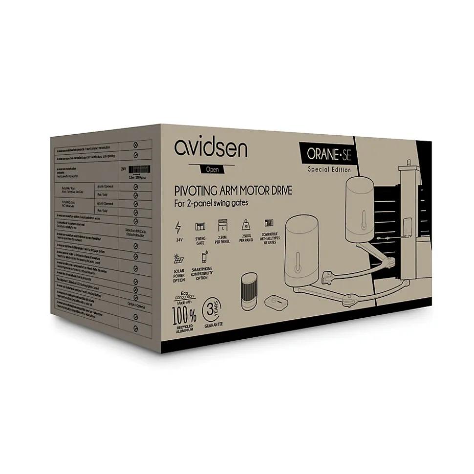 Moteur de portail à bras articulés pour portail à battants Orane-SE - Avidsen - 114203