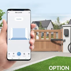 Motorisation à vérins connectée Avidsen Teha SE pour portail battant