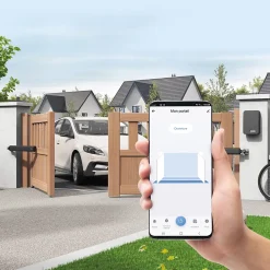 Motorisation connectée à vérins pour portail à battants - Teha Connect - Avidsen - 114174