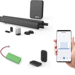 Motorisation connectée à vérins pour portail à battants - Teha Connect + batterie de secours + 2 télécommandes supp.