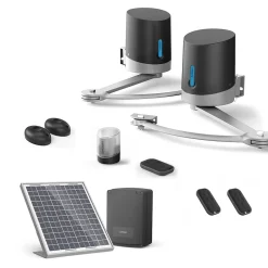 Motorisation pour portail à battants Avidsen ORANE SE + kit solaire + 2 télécommandes supplémentaires (3 en tout)