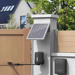 Motorisation pour portail à battants Avidsen ORANE510 + kit solaire + 2 télécommandes supplémentaires (4 en tout)