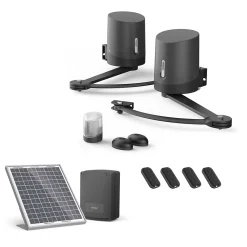 Motorisation pour portail à battants Avidsen ORANE510 + kit solaire + 2 télécommandes supplémentaires (4 en tout)