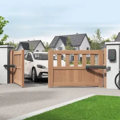 Motorisation solaire à vérins Avidsen Teha SE avec digicode pour portail battant