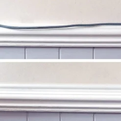 Moulure décorative demi-circulaire D-Line 16x08 mm blanche 2 m