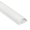 Moulure décorative demi-circulaire D-Line 50x25 mm blanche 1,5 m