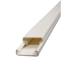 Moulure électrique blanche pour passage de câbles et fils en saillie 20 x 10 mm