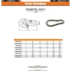 Mousqueton Inox A4 Diamètre 6 - 20 pièces