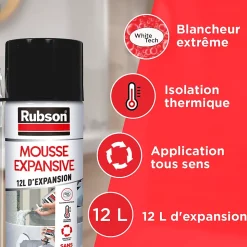 Mousse expansive Rubson aérosol multi-usages 12L