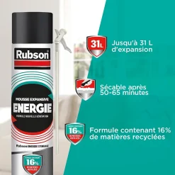 Mousse expansive Rubson energie 750ml