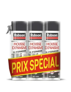 Mousse expansive Rubson Power Multi-Usages 500ml, lot de 3