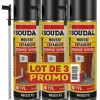 Mousse expansive Soudal jaune 3 x 500ml