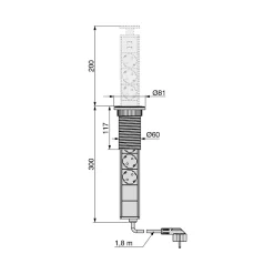 Multiconnecteur élévateur Vertikal 60 mm