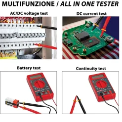 Multimètre digital 6 en 1, sondes fournies