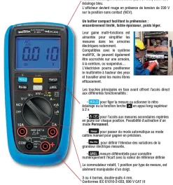 Multimètre TRMS 4000 points AC/DC - MTX 202Z Metrix