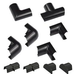 Multi-Pack d'accessoires pour goulotte D-Line noire 30x15mm